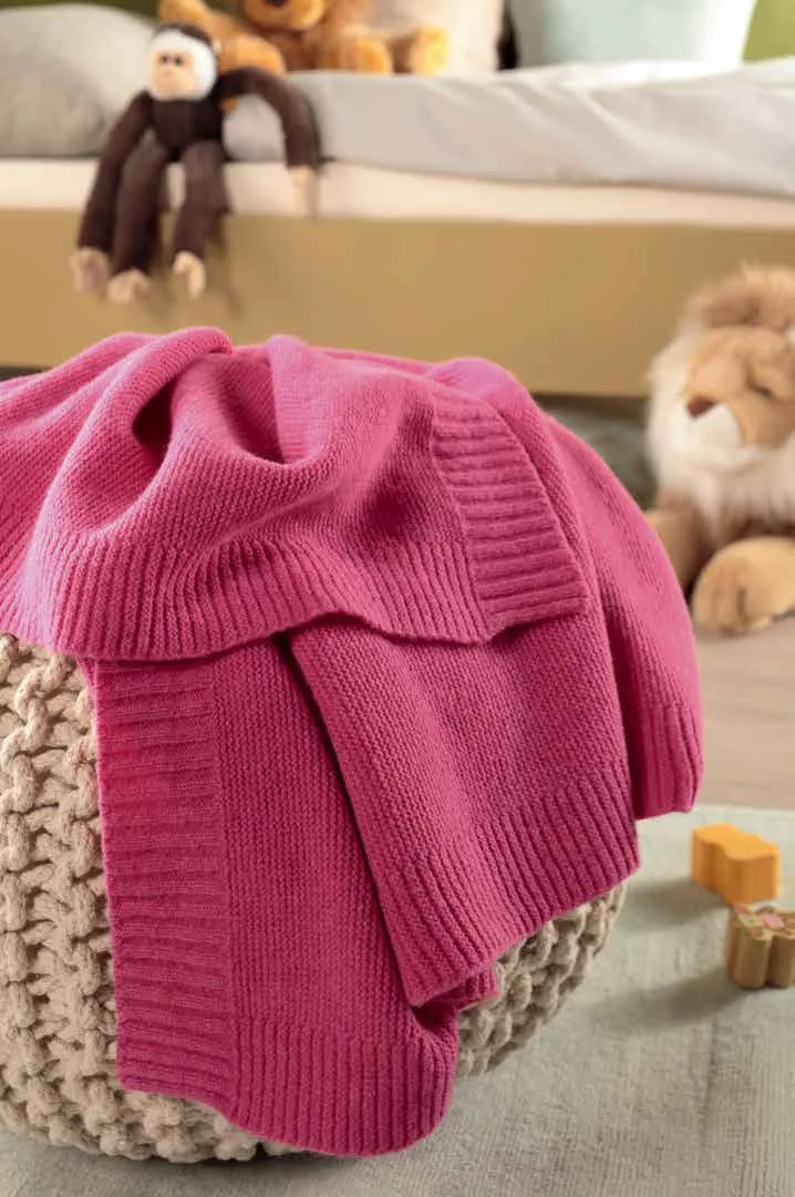Плед Biederlack WOOL KNIT PINK
