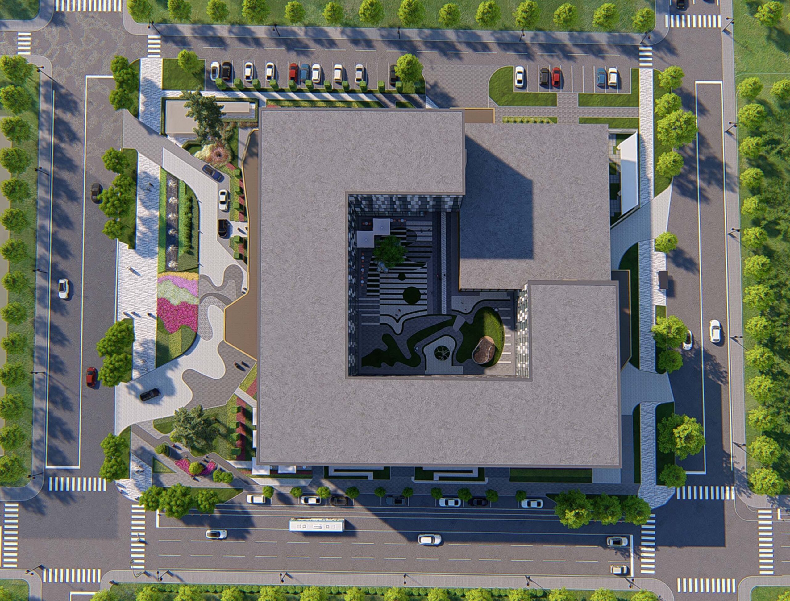 Адаптация композиционных приемов при формировании ландшафтной среды общественных пространств в современной казахстанской практике