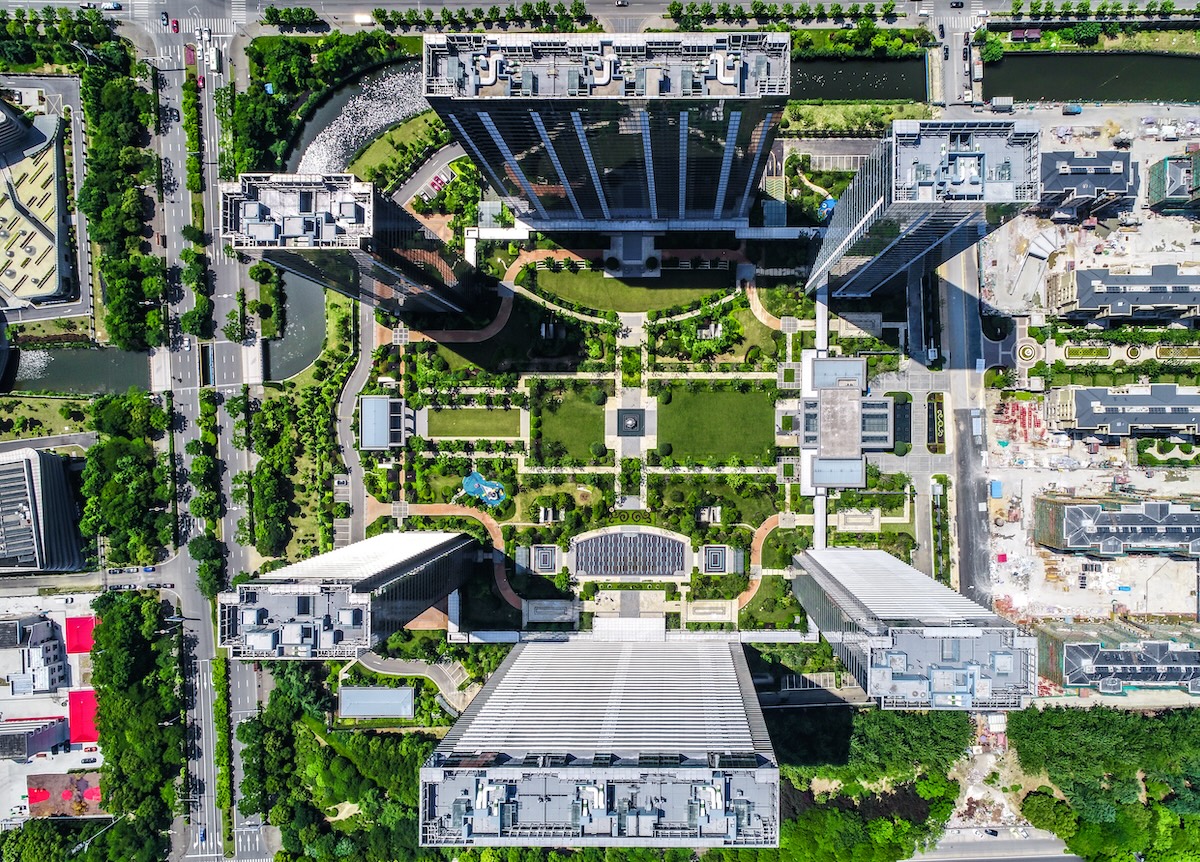 a bird's eye view of shanghai