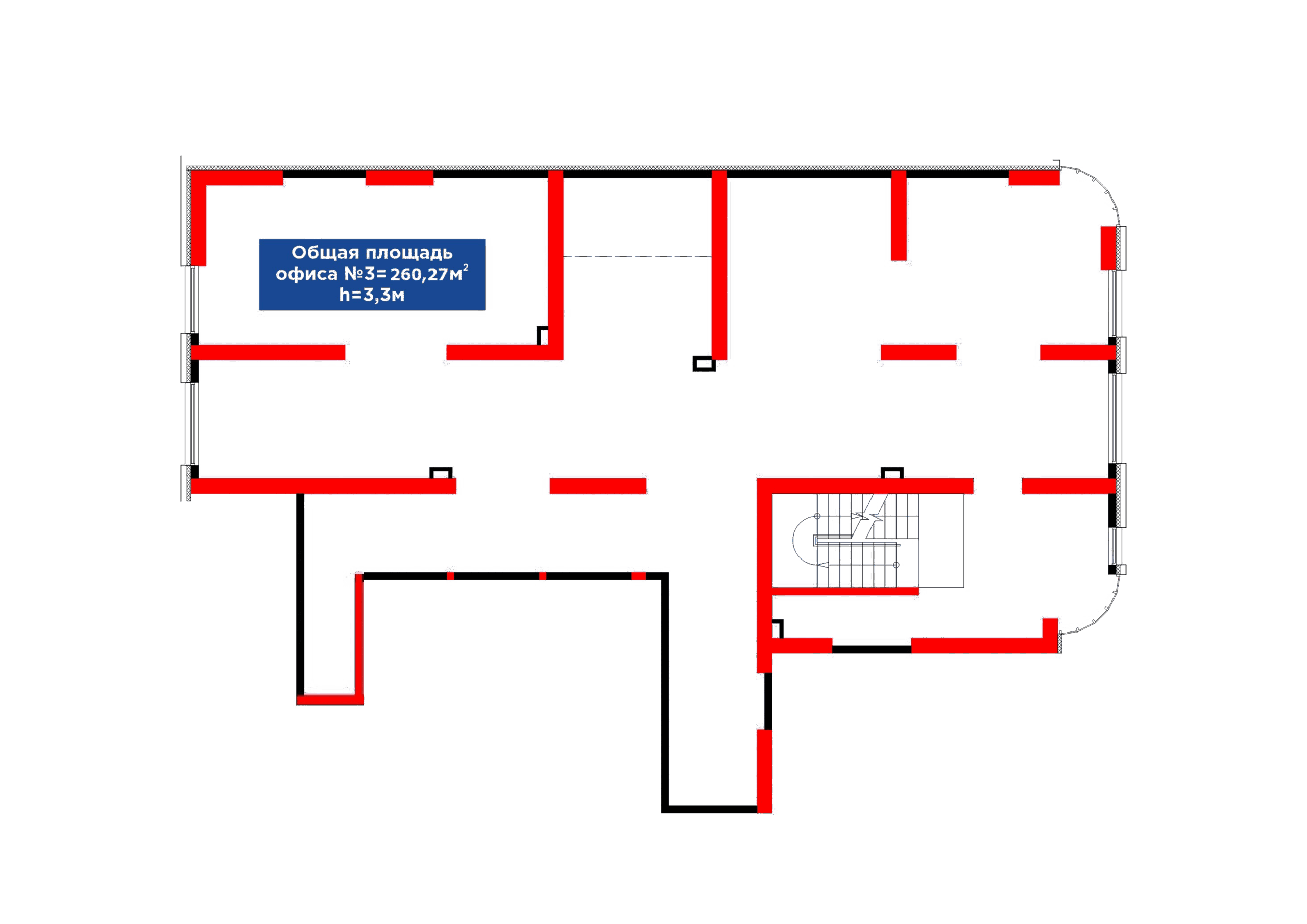 Помещение №3 с площадью 260.27 м² в Avenue 32