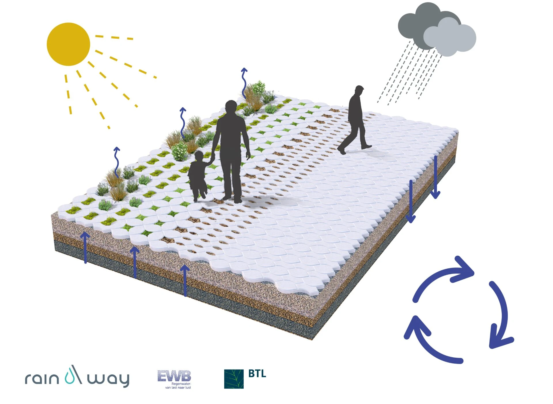 Плитка Wave использует дождевую воду для приятной и здоровой среды обитания
