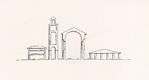 Рисунок 3. Низкие здания и высокие потолки.