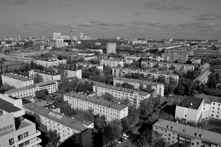 Строчная застройка домов Гостяжпромурала в Екатеринбурге. Источник: wiki.commons