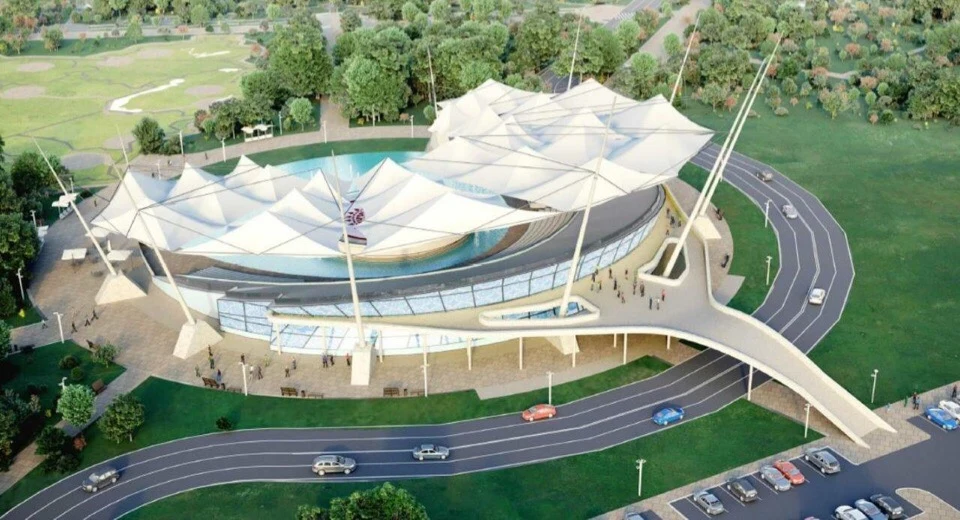 Рендер стадиона, представленного по теме Туркестанна www.skyscrapercity.com