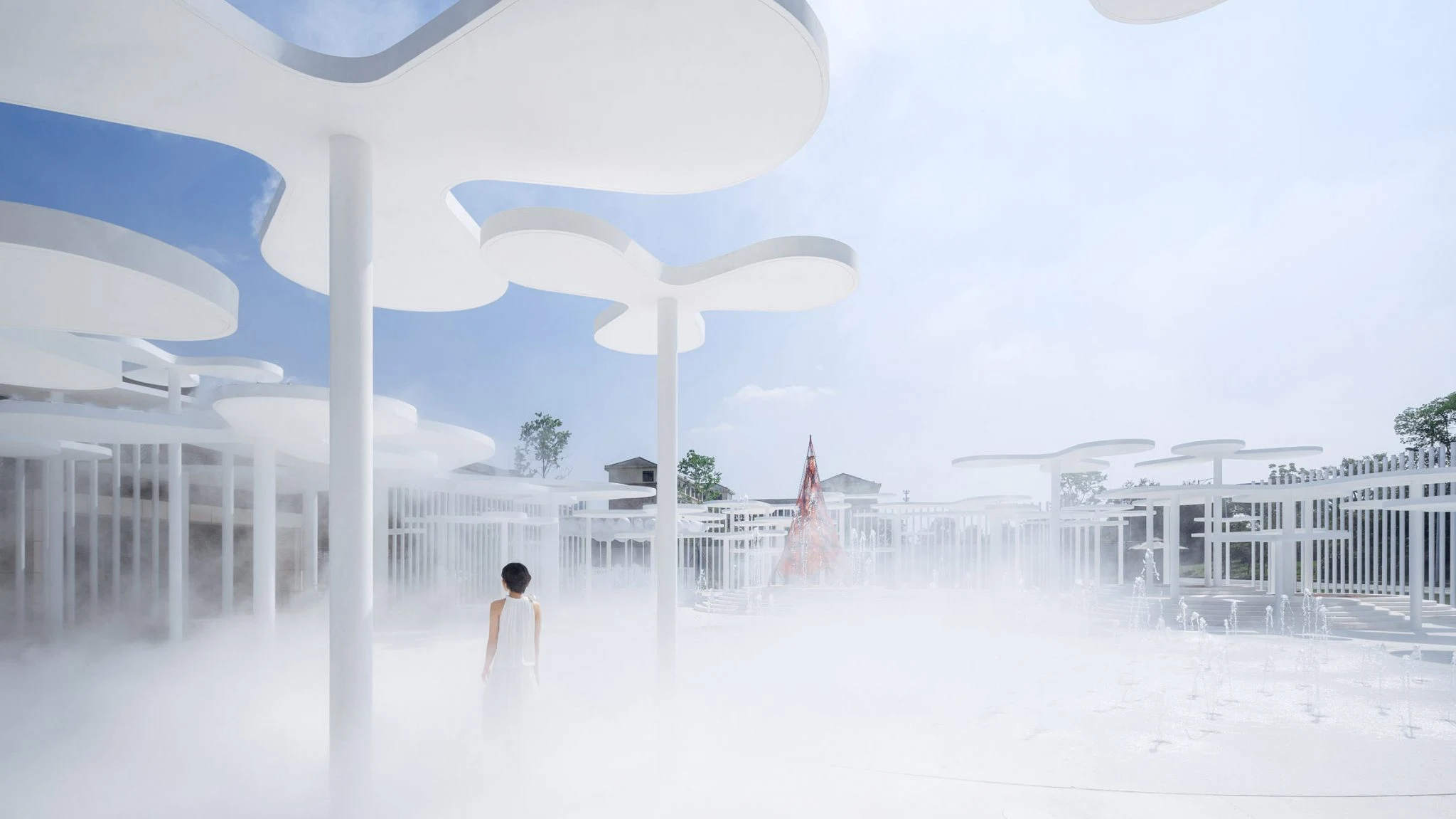 Wutopia Lab создает сказочный минималистичный лес в Хучжоу