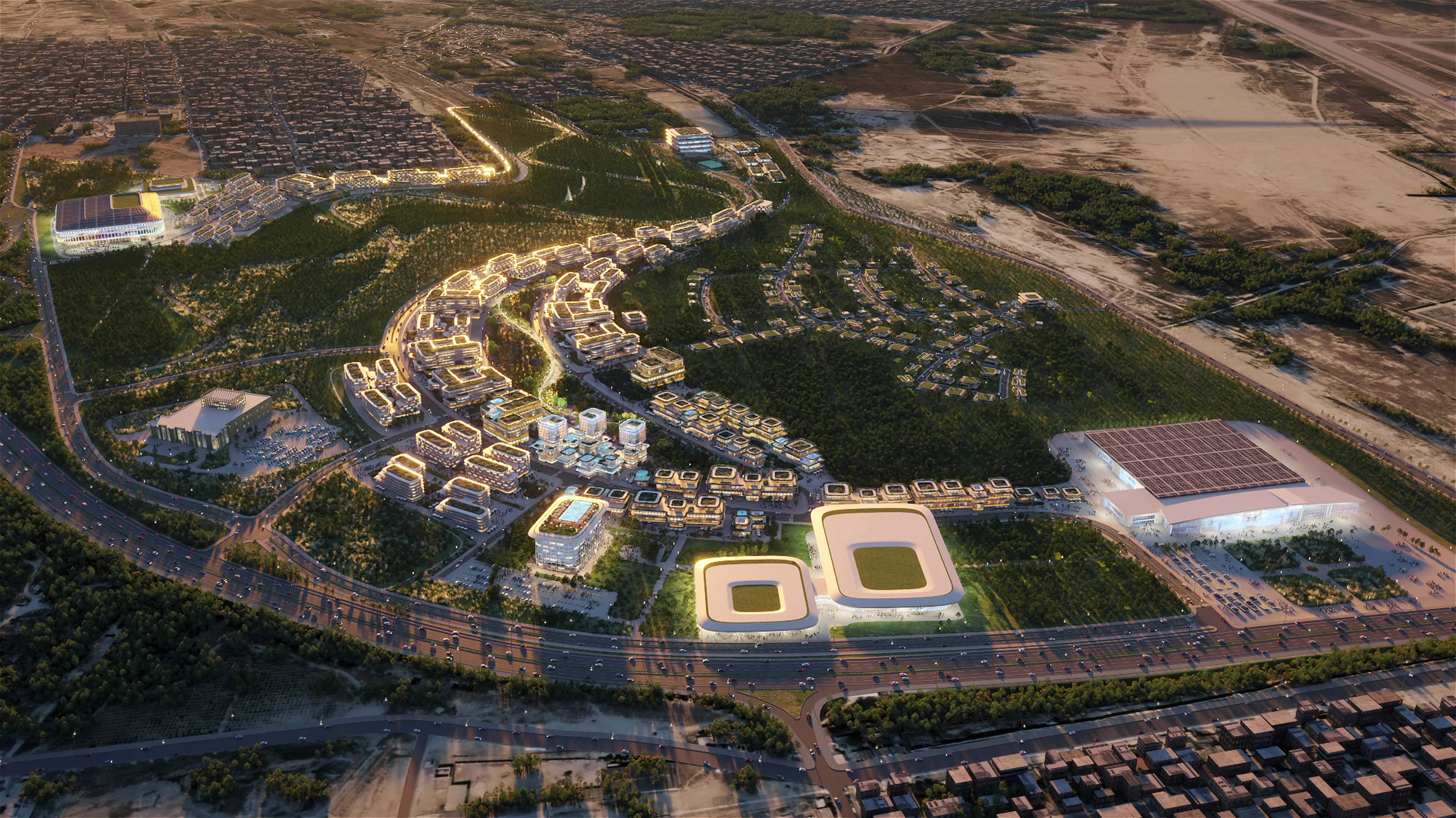ZHA представила мастер-план Baku Expo City на 198 га: архитекторы сохранят 92% существующего леса
