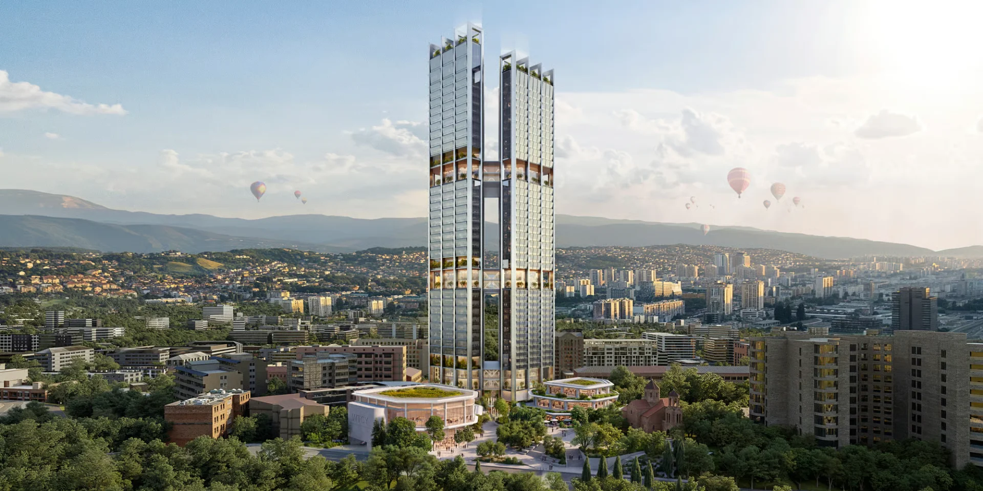 Foster + Partners спроектировал башни ВТЦ в Ереване