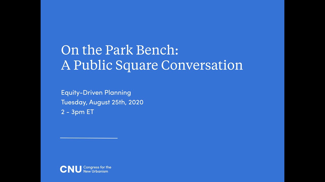 On the Park Bench - Equity-Driven Planning