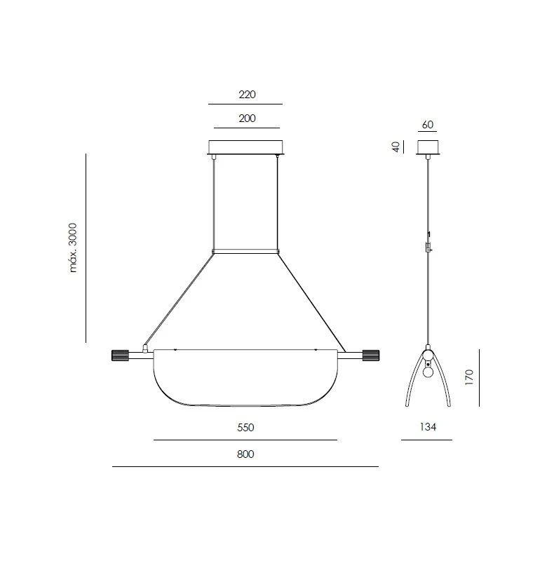 Подвесной светильник Aromas Lida