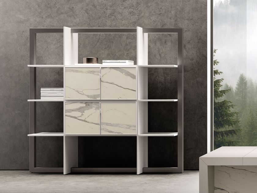 About Office
GATE
Freestanding Laminam® and metal office shelving