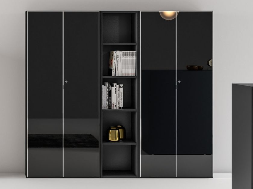 About Office
HYPE
Lacquered glass and wood office storage unit