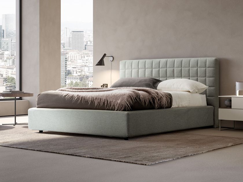 Adok
RUBIK
Fabric double bed with upholstered headboard