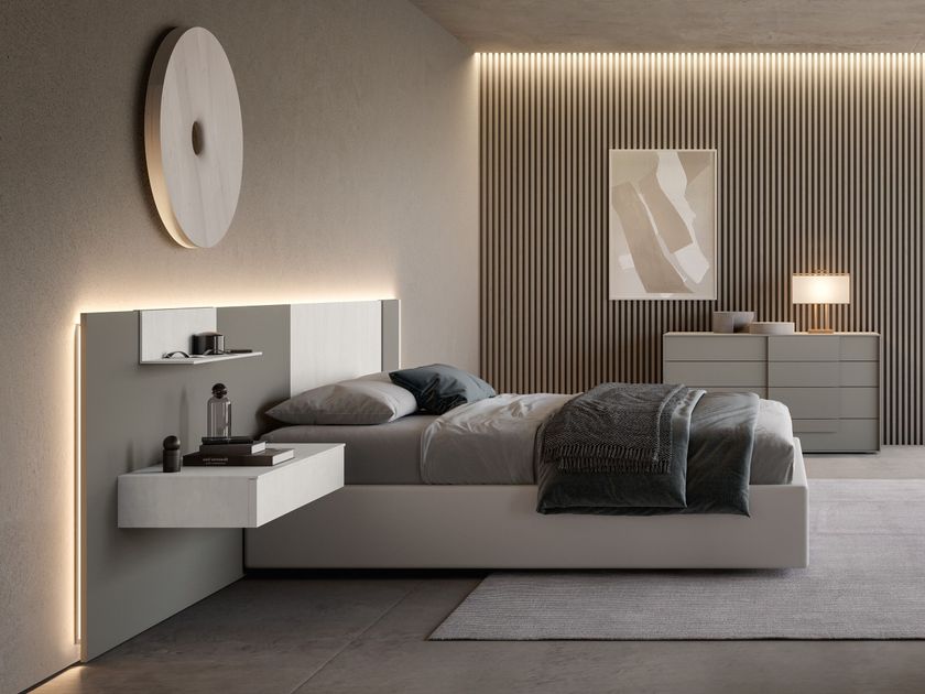 Adok
SIDE
Wooden double bed with integrated lighting
