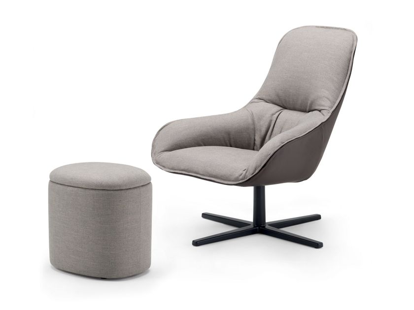 Alias
VIOLON SOFT / R01
Swivel fabric armchair with armrests
