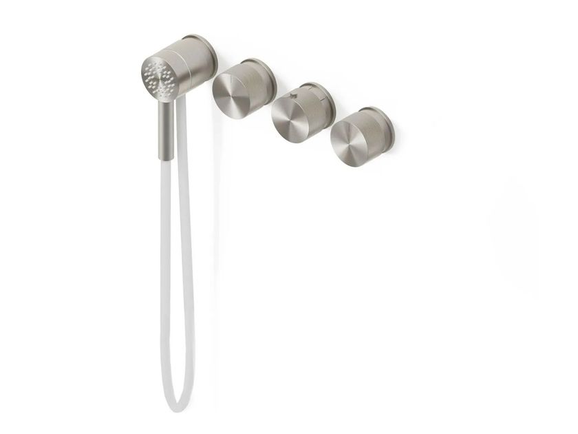 Amphora
REEL - RE030
Thermostatic wall-mounted stainless steel bathtub mixer with hand shower