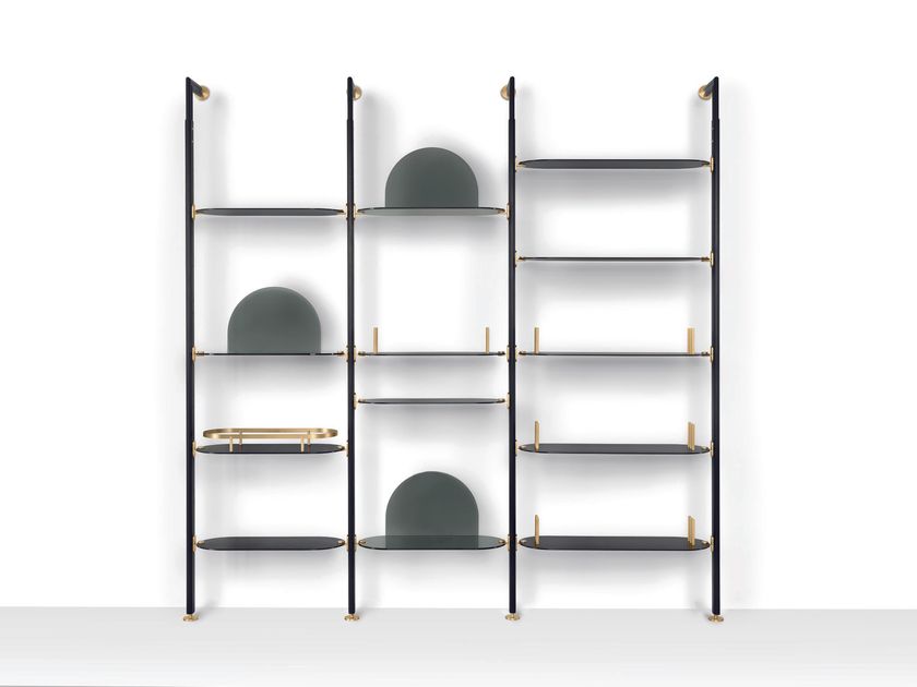 arflex
ALBA
Wall-mounted metal and glass bookcase
