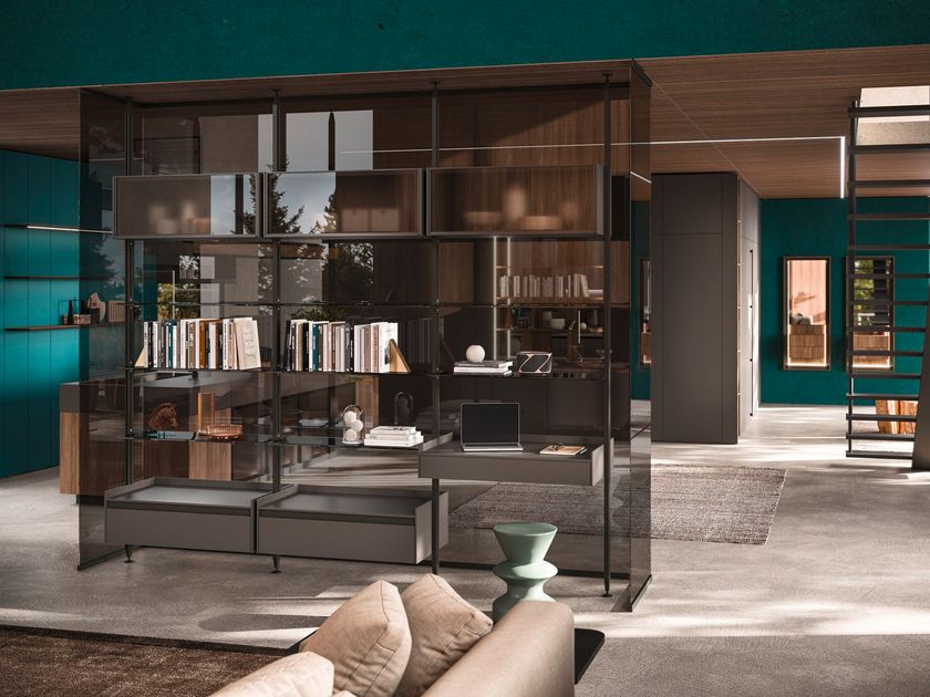 Arrital
VERTICAL
Modular divider glass and aluminium bookcase
