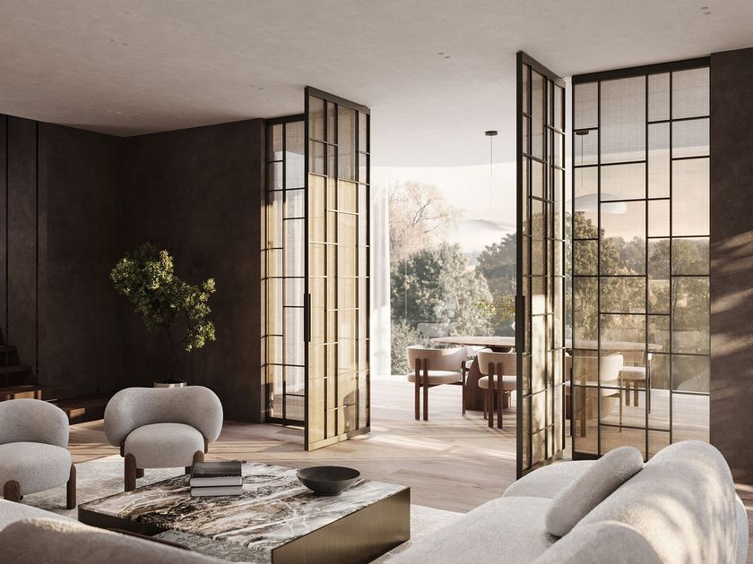 Axis
AXIS LIGHT
Pivot glass and aluminium door