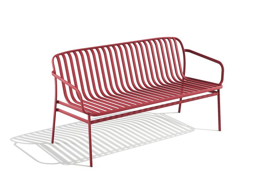 BABEL D
KANO
Stackable steel garden bench with back