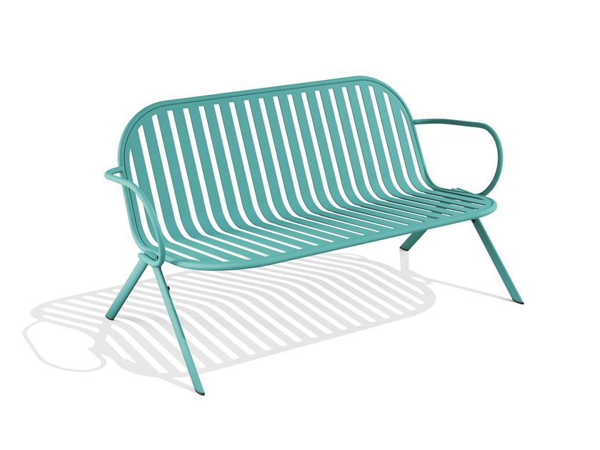 BABEL D
MELIK
Stackable powder coated steel garden bench with back