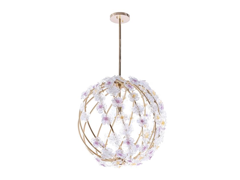 BADARI
BLOOMING
LED glass and brass pendant lamp