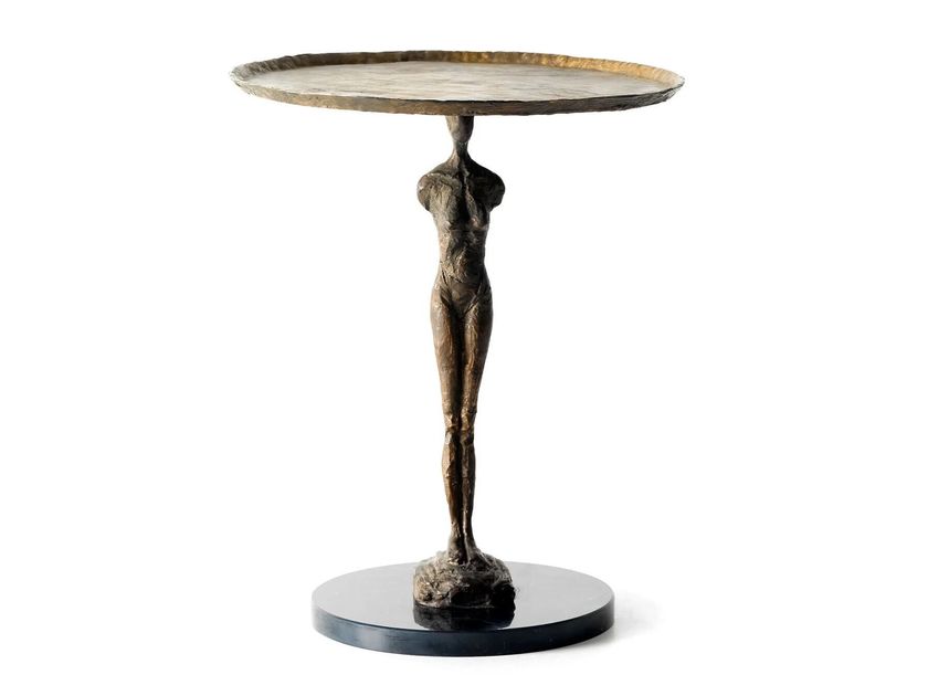 BADARI
HER
Bronze high side table with central base