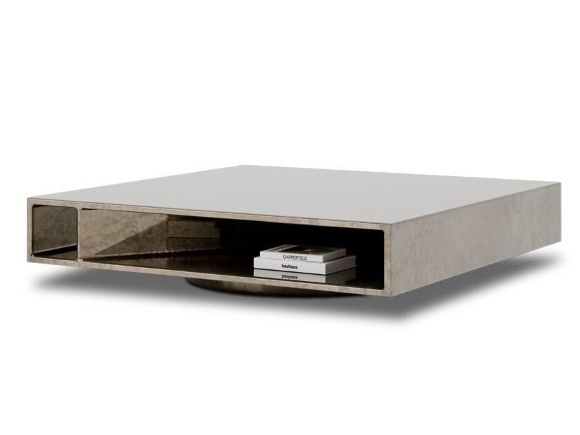 Baxter
Y25
Low stainless steel coffee table with storage space