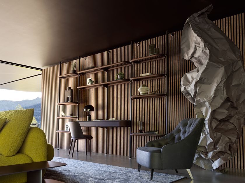 BertO
IAN
Modular open bookcase with secretary desk