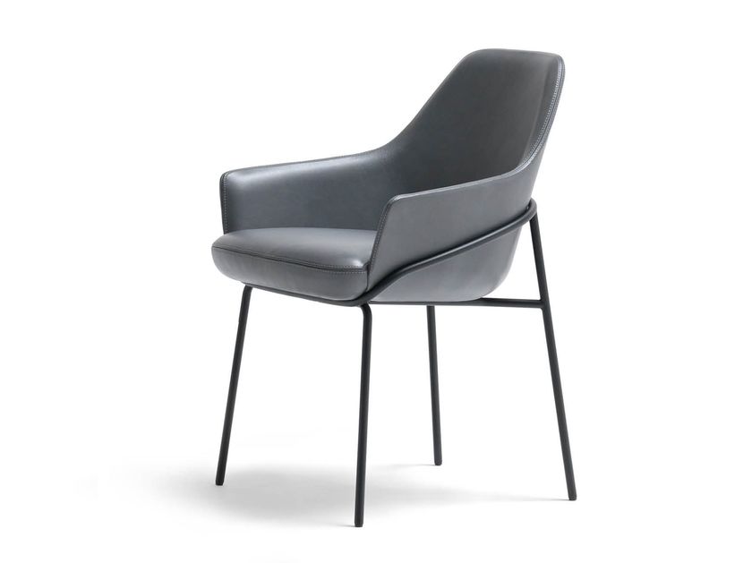 BertO
JACKIE
Upholstered leather chair with armrests