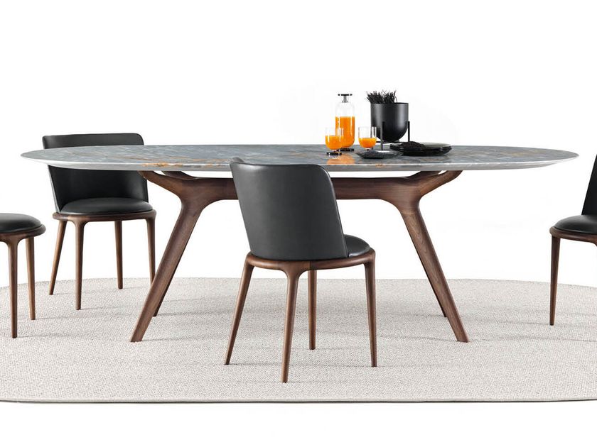 BertO
STIV
Oval marble and wood table