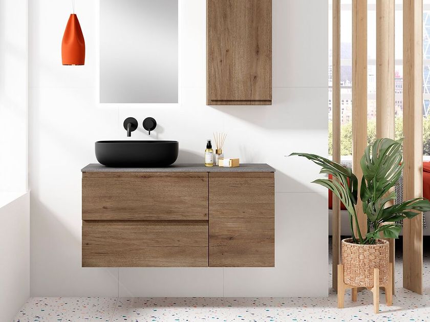 Blubbain
CAPTUS 02
Wall-mounted vanity unit with drawers