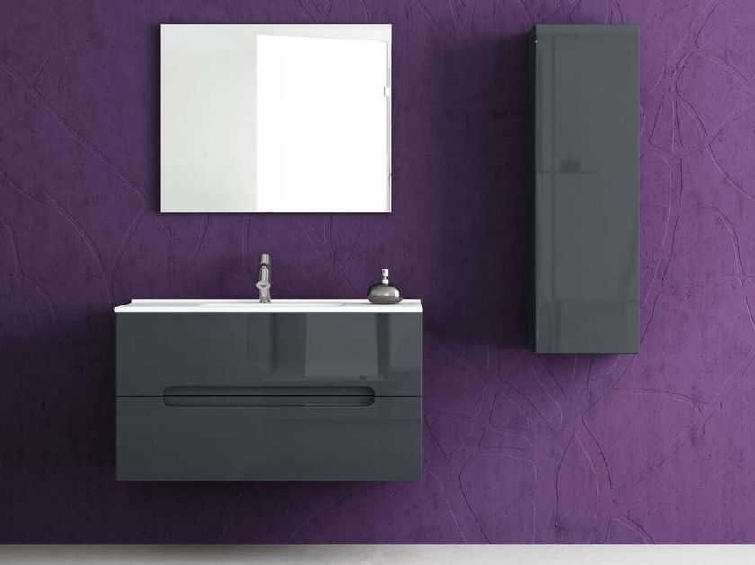 Blubbain
SET CLOE
Single wall-mounted vanity unit with integrated washbasin