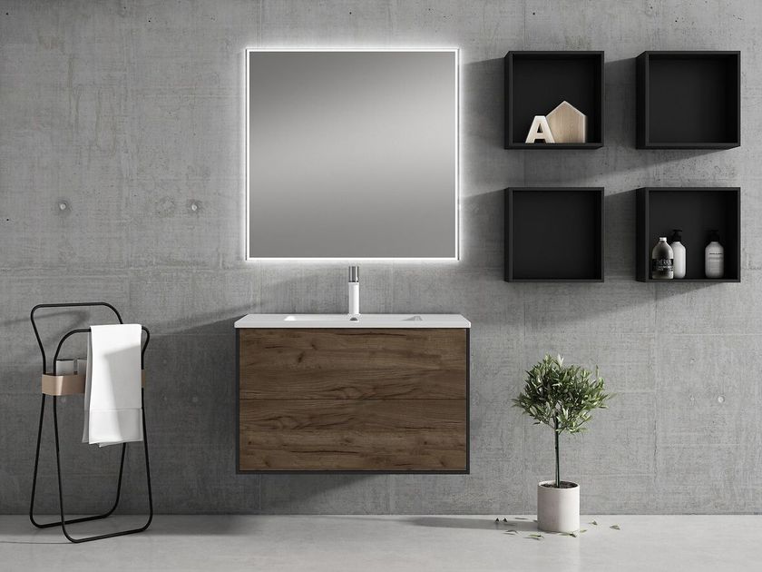 Blubbain
SET CORFU
Wall-mounted single vanity unit with drawers