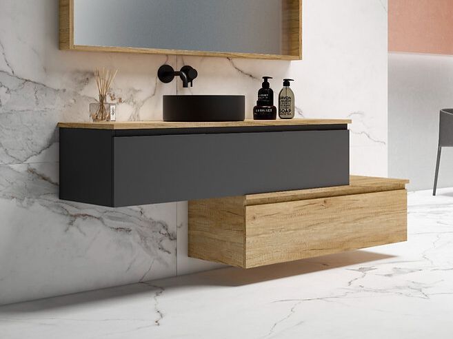 Blubbain
VIOLETTA 01
Wall-mounted vanity unit with drawers