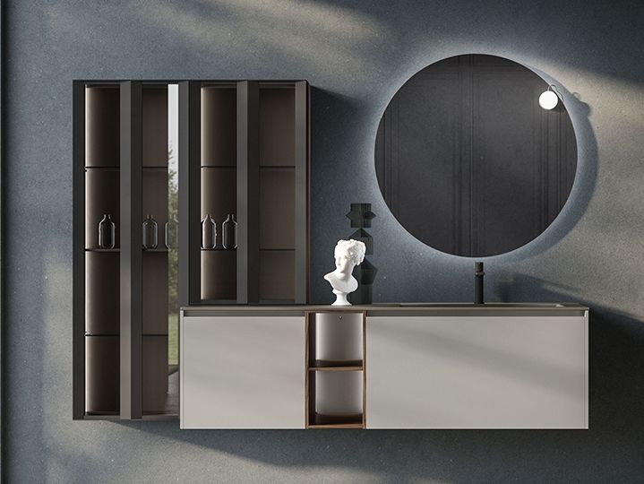 BMT
SWING 4.08
Wall-mounted wooden vanity unit with cabinets
