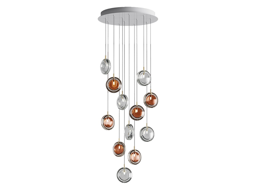 Bomma
LENS 12
LED dimmable blown glass pendant lamp