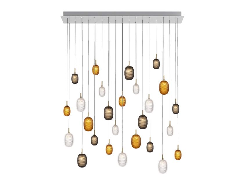 Bomma
METAMORPHOSIS 26 RECTANGULAR
LED handmade blown glass pendant lamp