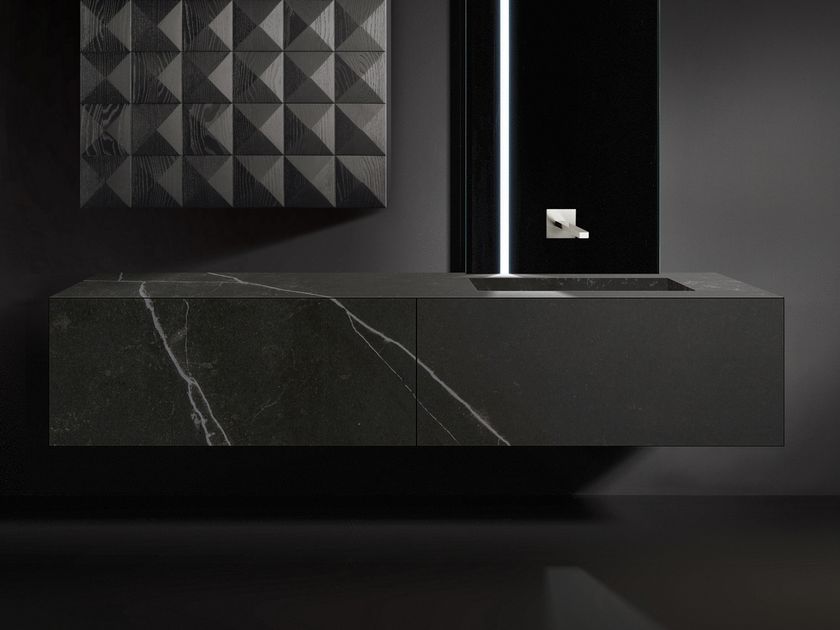 BT45
BLOCK VANITY
Wall-mounted Dekton® vanity unit with drawers