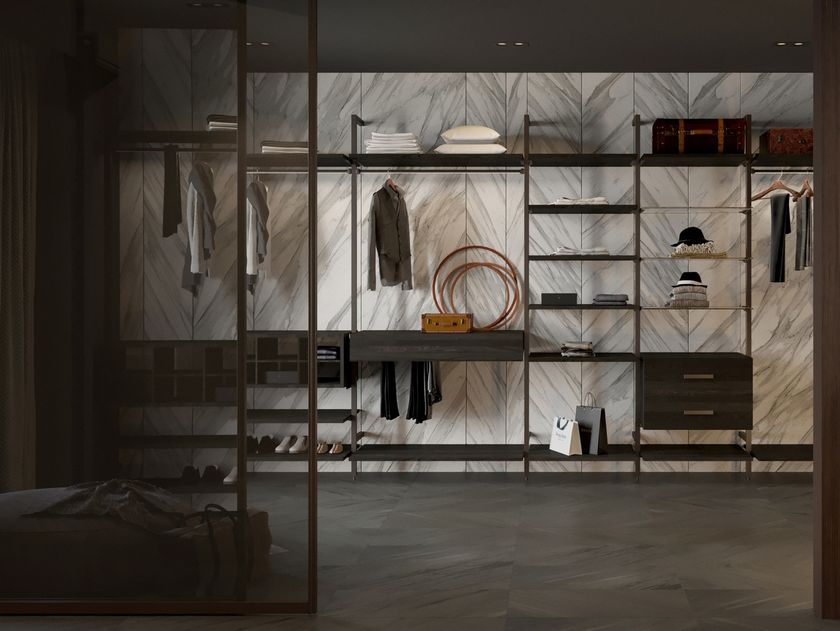 BT45
SPACE WIC
Steel and wood walk-in wardrobe with integrated lighting