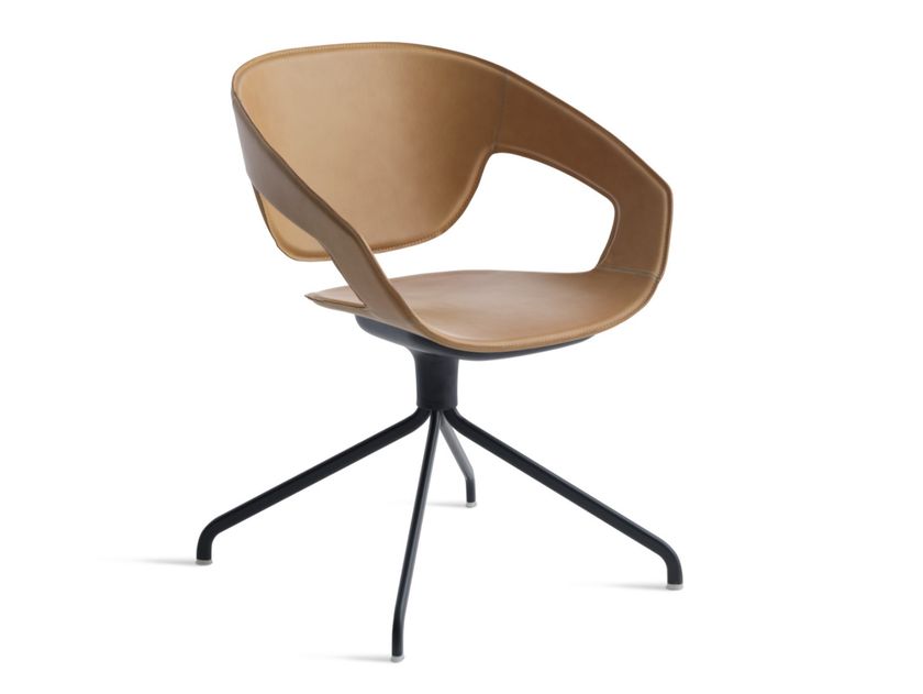 Casamania & Horm
VAD GIREVOLE CUOIETTO
Swivel trestle-based tanned leather chair