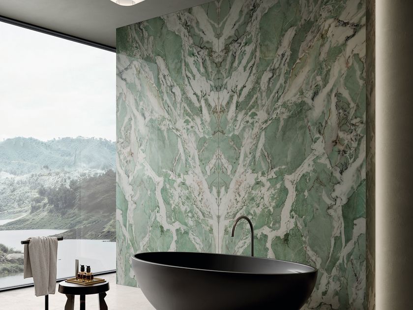 CERAMICA FONDOVALLE
INFINITO 2.0 - TIFFANY GREEN
Porcelain stoneware furniture foil with marble effect