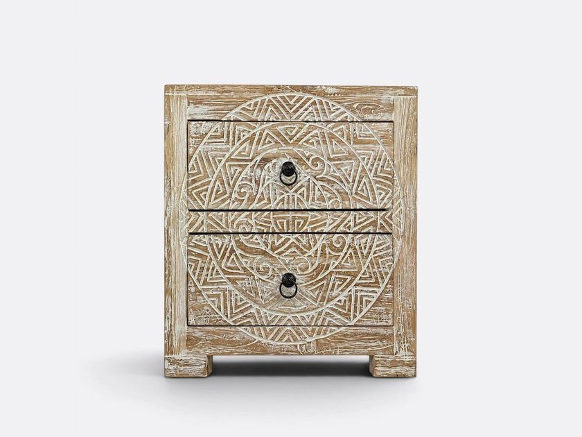 Cokoha
TIRTA
Rectangular Suar wood bedside table with drawers