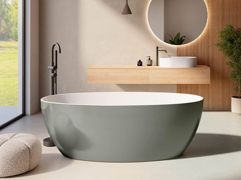 Colacril
CAPRI
Oval freestanding acrylic bathtub