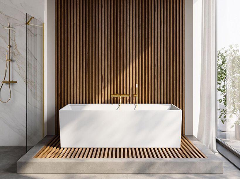 Colacril
VOGUE
Rectangular freestanding acrylic bathtub