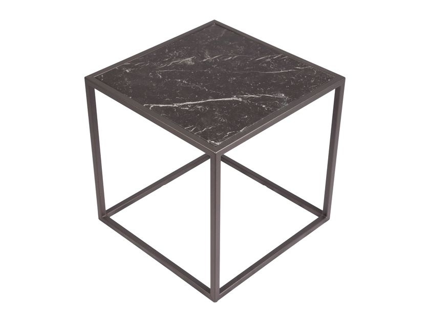 HYPERCUBE 39X39X39 - Квадратный кофейный столик с мраморной столешницей