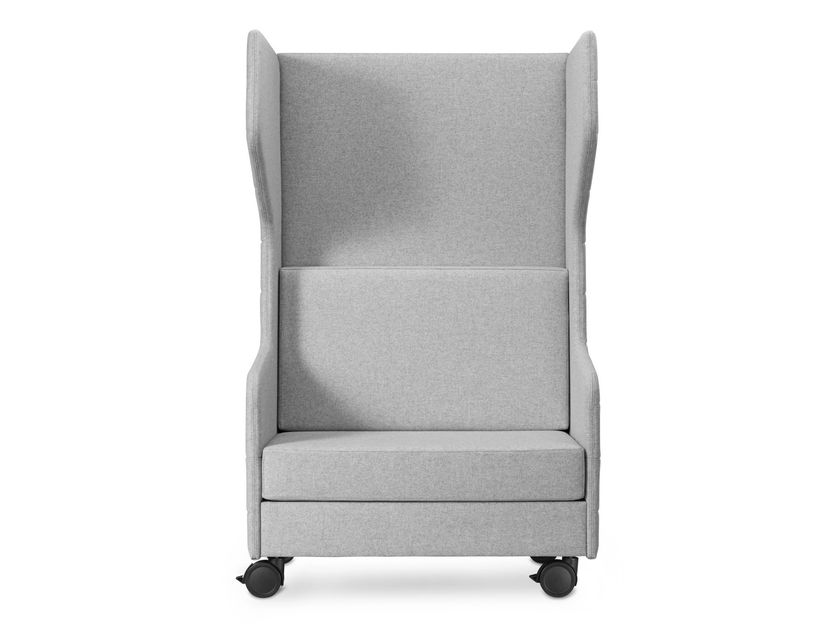 Dauphin
ATELIER
High-back fabric armchair with castors