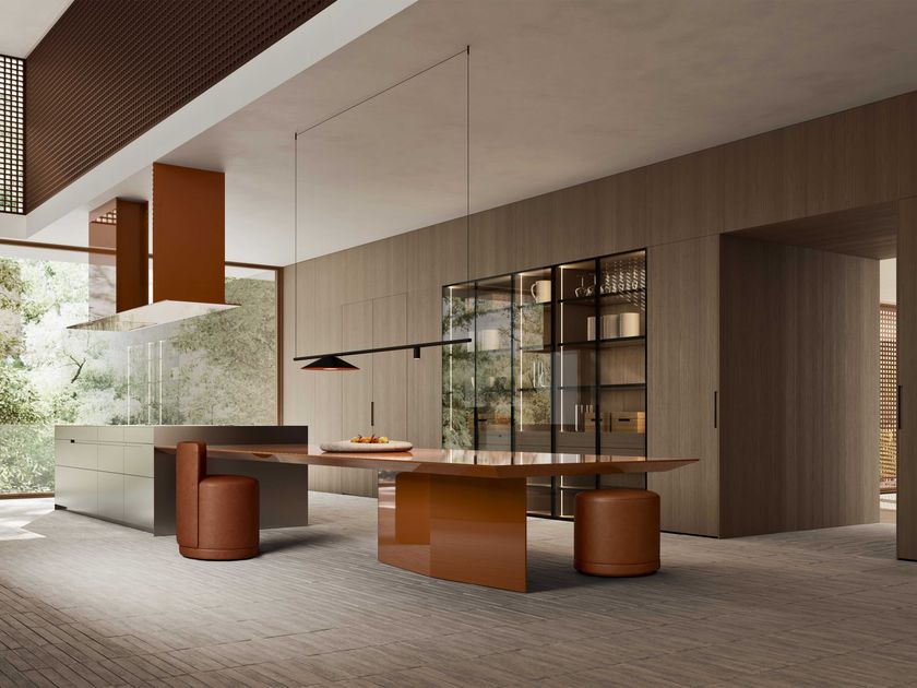 DelTongo
CO.01
Kitchen with stainless steel island and integrated Navio table