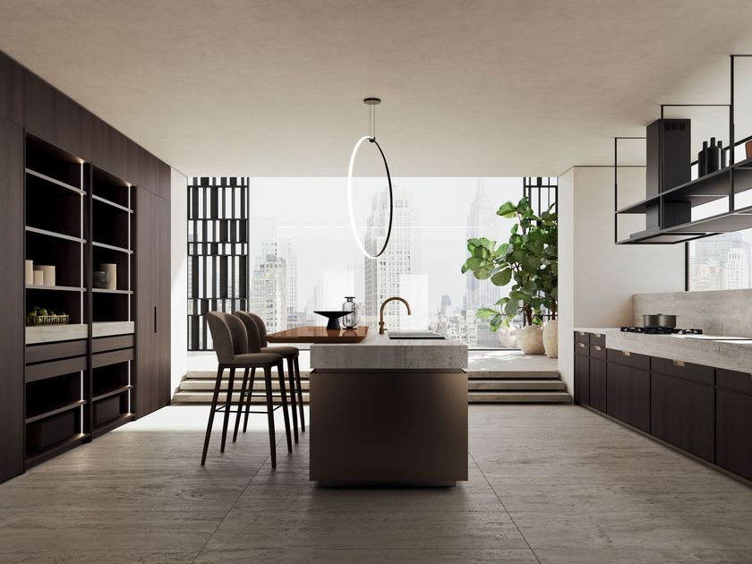 DelTongo
CO.03
Kitchen with Pantry Area and Island Featuring the Integrated Surf Snack System