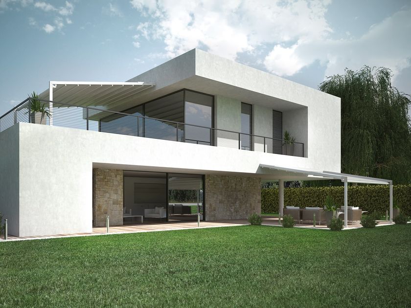 DIRELLO
FLEXIA
Sloped pergola with retractable fabric