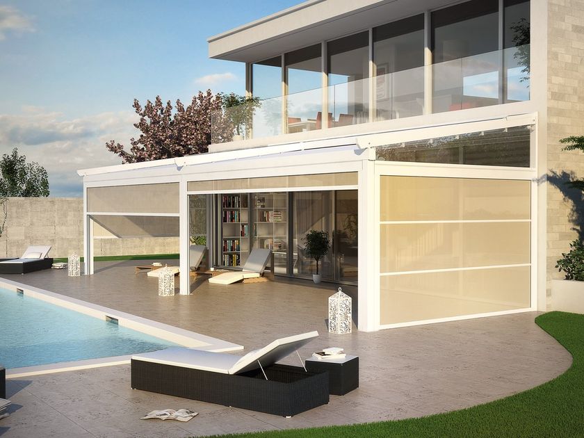 DIRELLO
QUICK
Sloped pergola with retractable fabric
